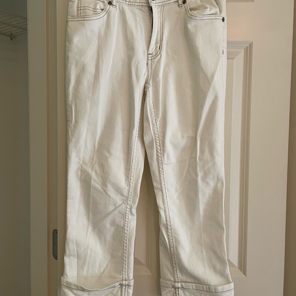 Chico's Platinum Denim Cream Jeans Size 0.5